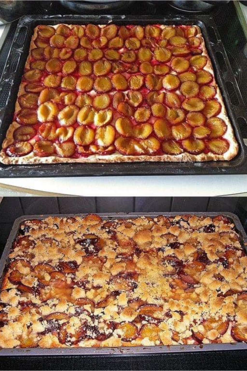 🍰 Ultrasaftiger Pflaumenkuchen vom Blech mit knusprigen Streuseln