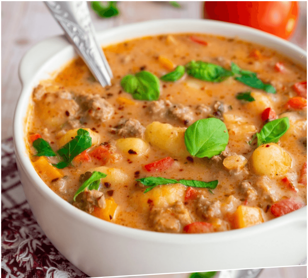 Schmeckt am nächsten Tag genauso perfekt wie frisch zubereitet, Cremige Gnocchi-Suppe