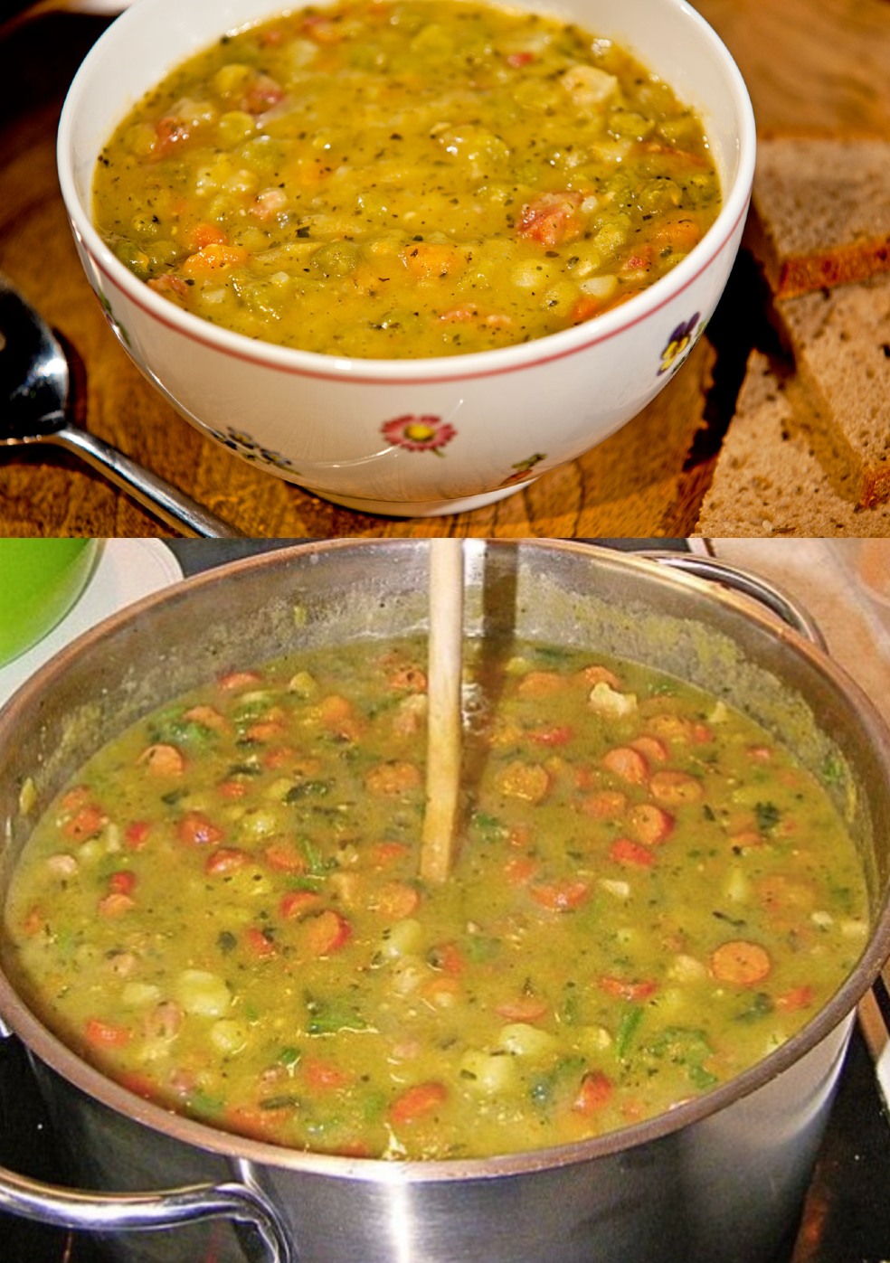 Erbseneintopf nach Bundeswehrrezept, schneller weg als gemacht