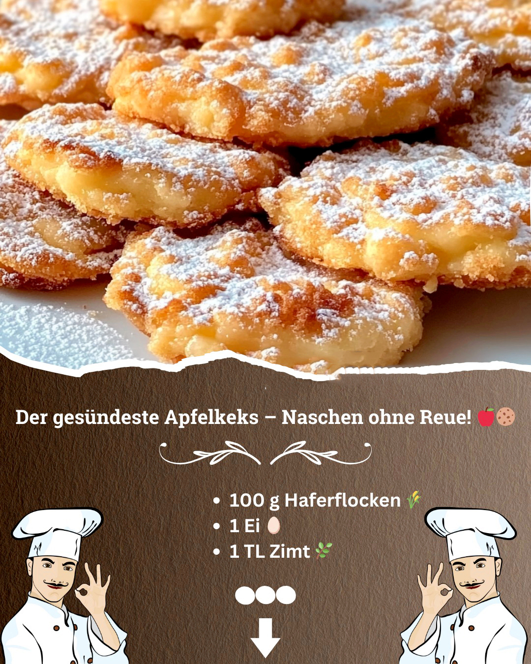 Mehlsfreie Apfelkekse in nur 15 Minuten