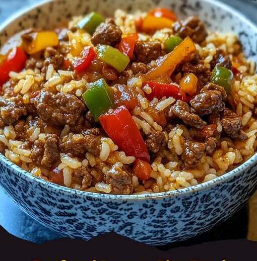 Schnelle Reis-Hack-Pfanne mit Paprika: Ein Genuss in 15 Minuten