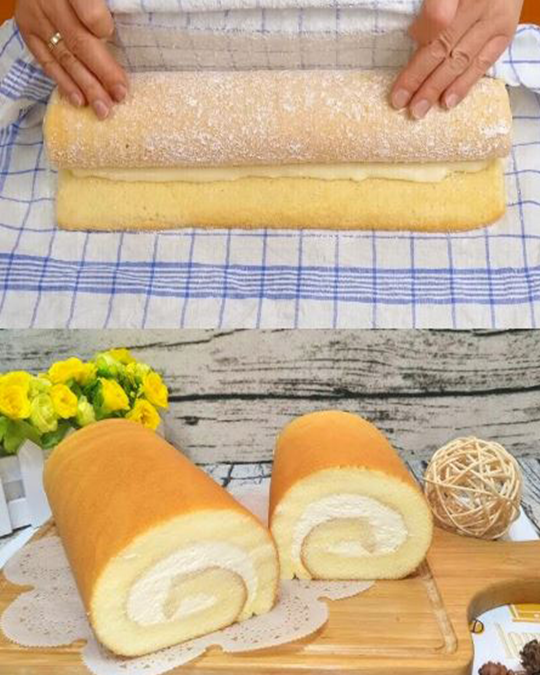 Zitronige Biskuitrolle: Ein frisches Dessert in Minutenschnelle