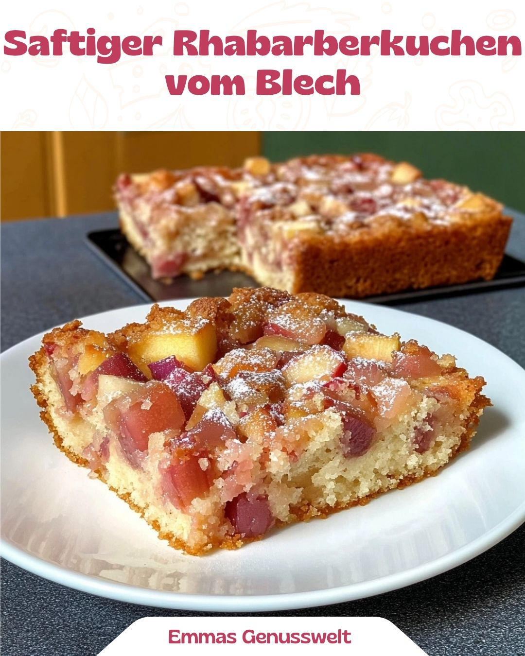 Saftiger Rhabarberkuchen vom Blech