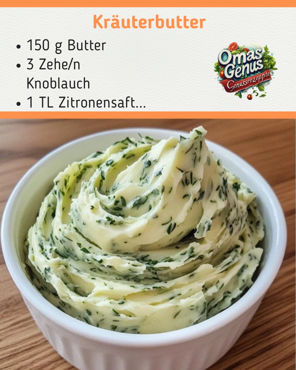 🧈🌿 Hausgemachte Kräuterbutter – aromatisch, einfach & unverzichtbar!