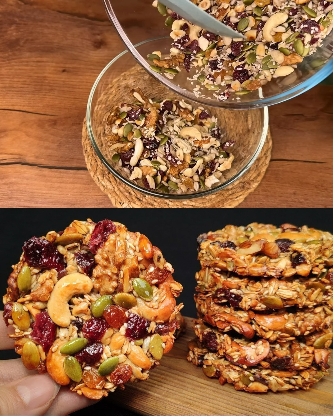 🍪 10-Minuten-Vitalkekse – Gesunder Snack mit Haferflocken, Nüssen & Honig