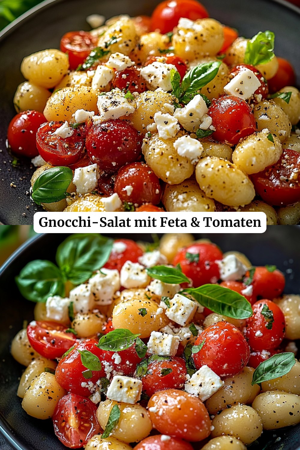 🥗 Gnocchi-Salat mit Feta & Tomaten – Frisch, gesund & lecker!