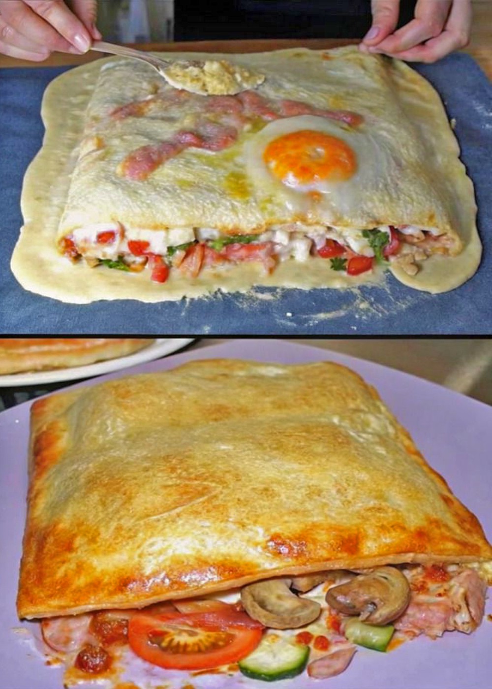 🤤🥰 Himmel im Mund, soo lecker! Calzone mit Blätterteig