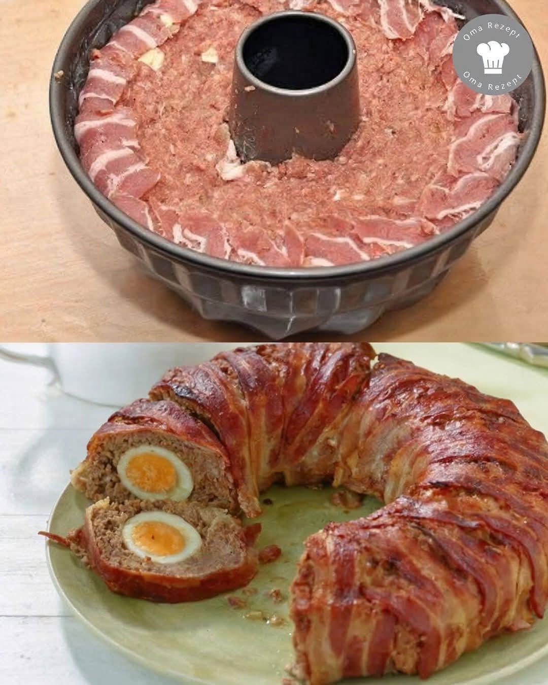 🍖 Hackbraten mit Überraschung – ein Rezept für die ganze Familie! 🍳