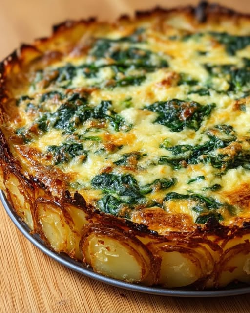 🥔🧀 Spinat-Käse-Torte mit Kartoffelboden