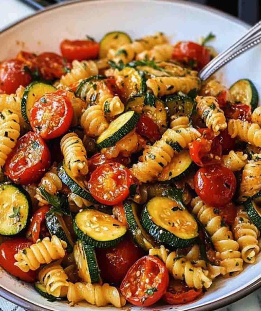 🍝 Tomaten-Zucchini-Pasta – Mega einfach & super lecker!
