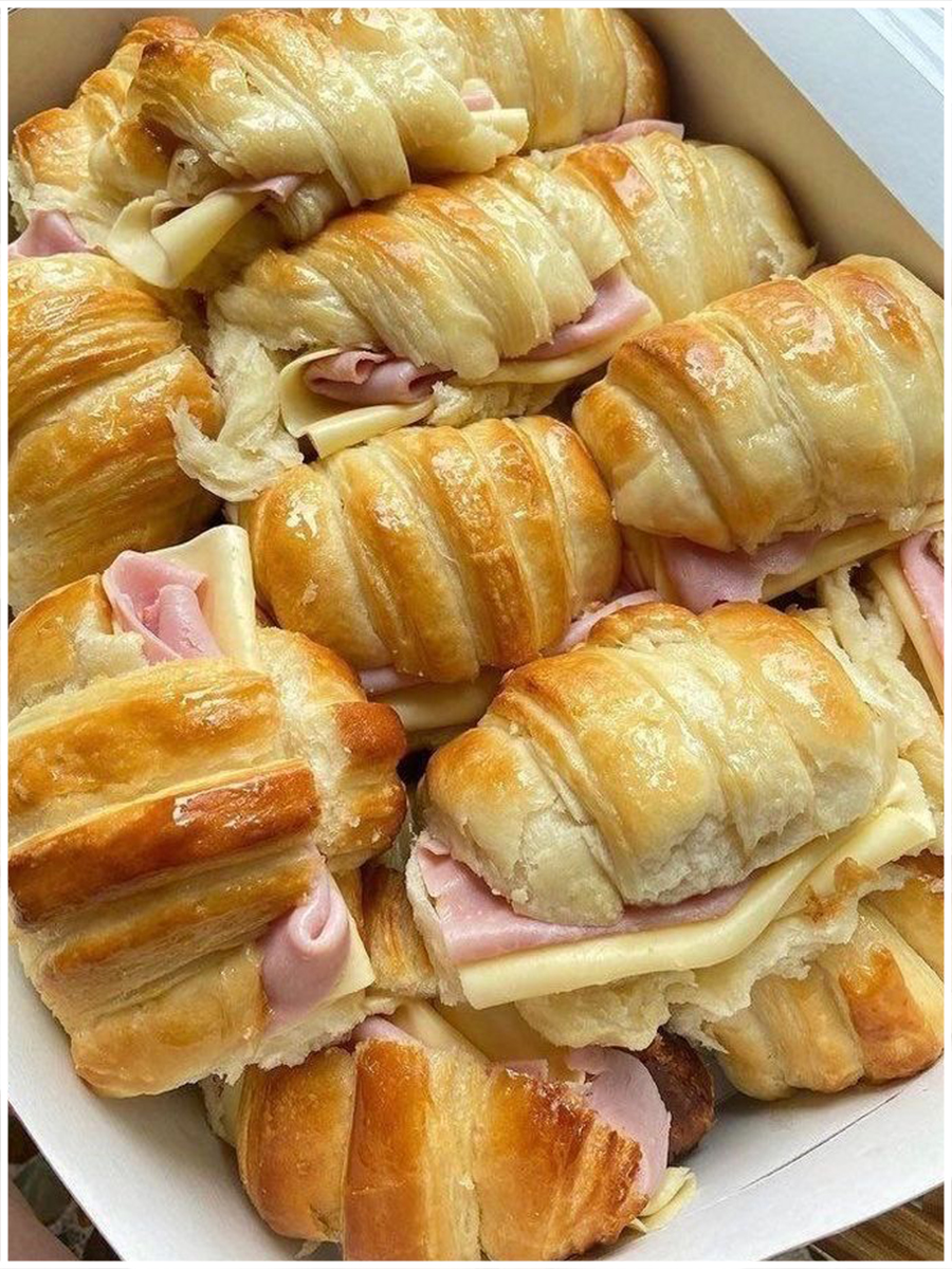 🥐 Blätterteig-Croissants mit Schinken & Käse ❤👌