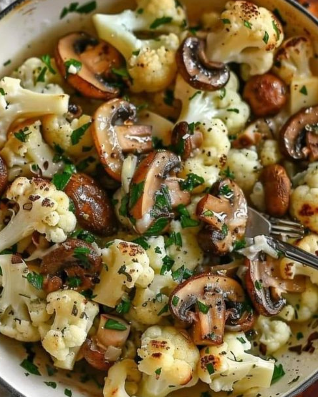 🥦🍄 Blumenkohl-Champignon-Pfanne mit Knoblauch