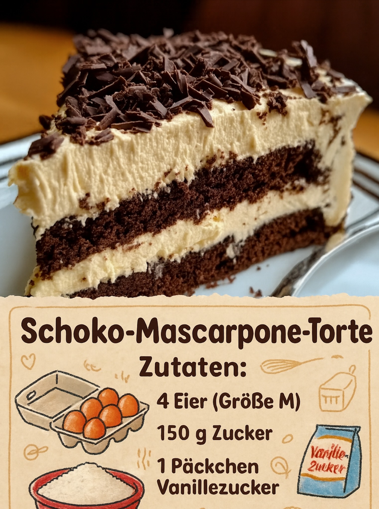 🎂 Schoko-Mascarpone-Torte – Elegant, Cremig & Unwiderstehlich 🍫✨