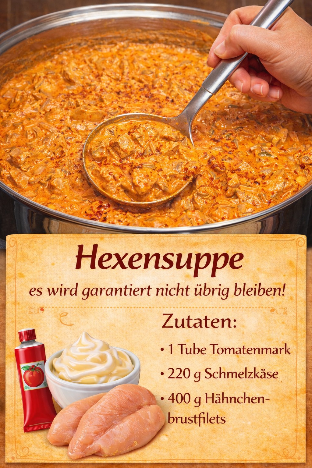 Hexensuppe – kurz & bündig, bleibt garantiert nichts übrig!