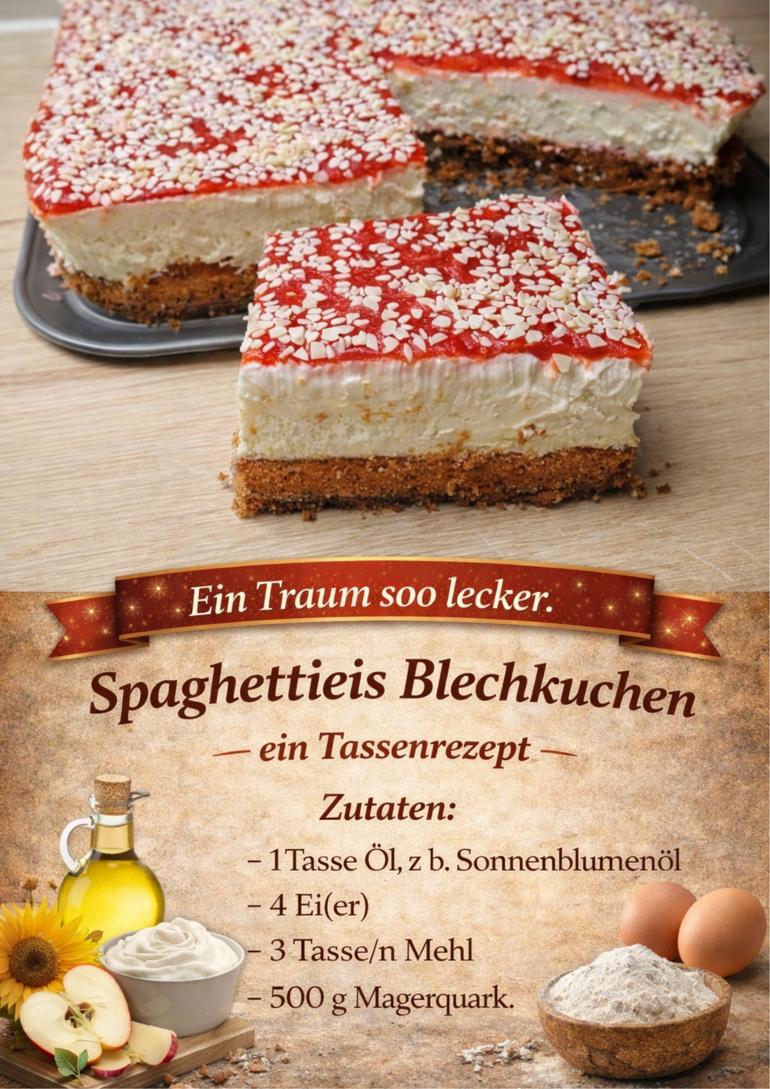 Spaghettikuchen mit SUCHTFAKTOR – den backe ich 3x pro Woche!