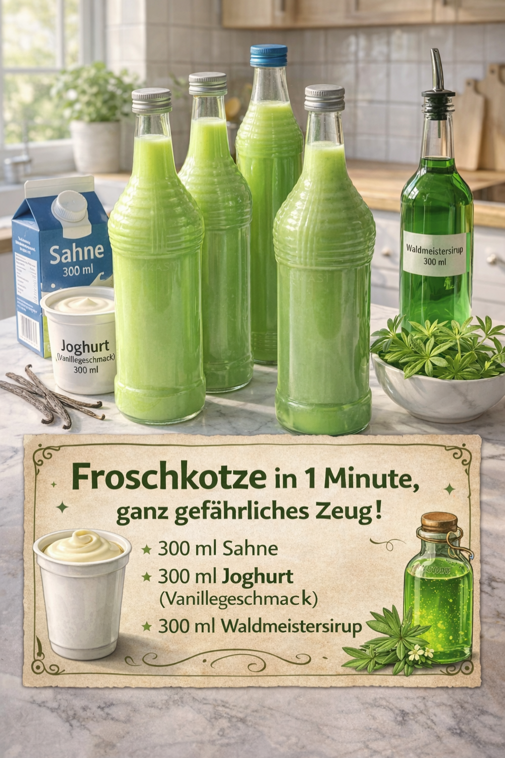 🥤💚 Froschkotze in 1 Minute – ganz gefährliches Zeug (aber sooo lecker!)