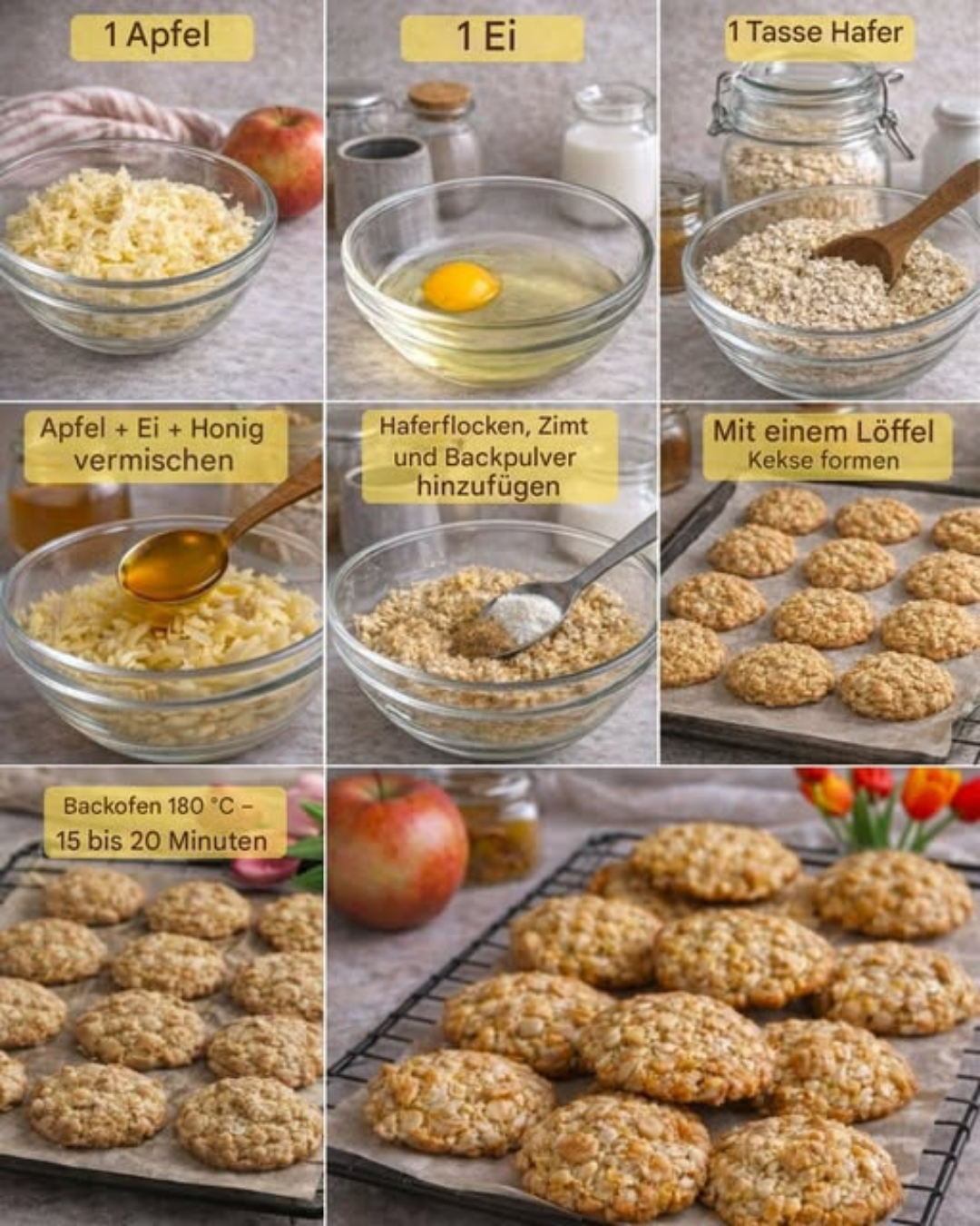 Gesunde Apfel-Hafer-Kekse – schnell & einfach