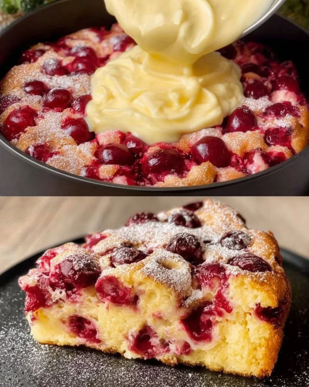 Blitz Kirschkuchen mit Pudding – schnell & saftig
