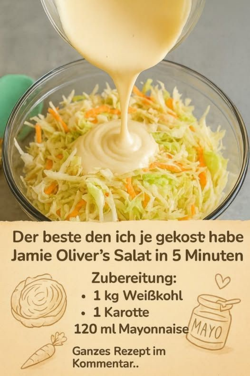 Jamie-Oliver-Style: Blitz-Salat mit 120 ml Mayonnaise – in 5 Minuten fertig