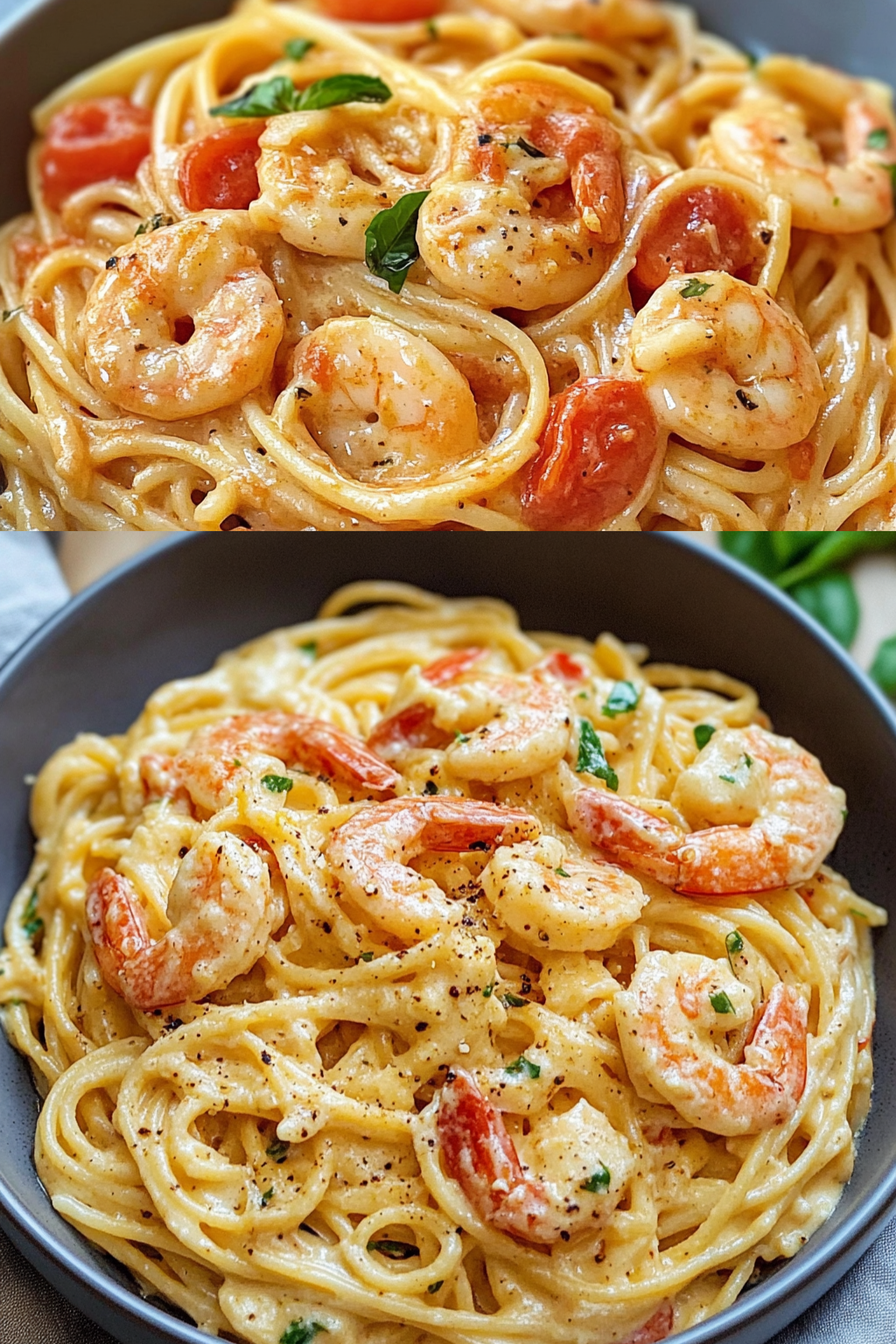 Spaghetti mit Garnelen in Frischkäsesauce – cremig & schnell