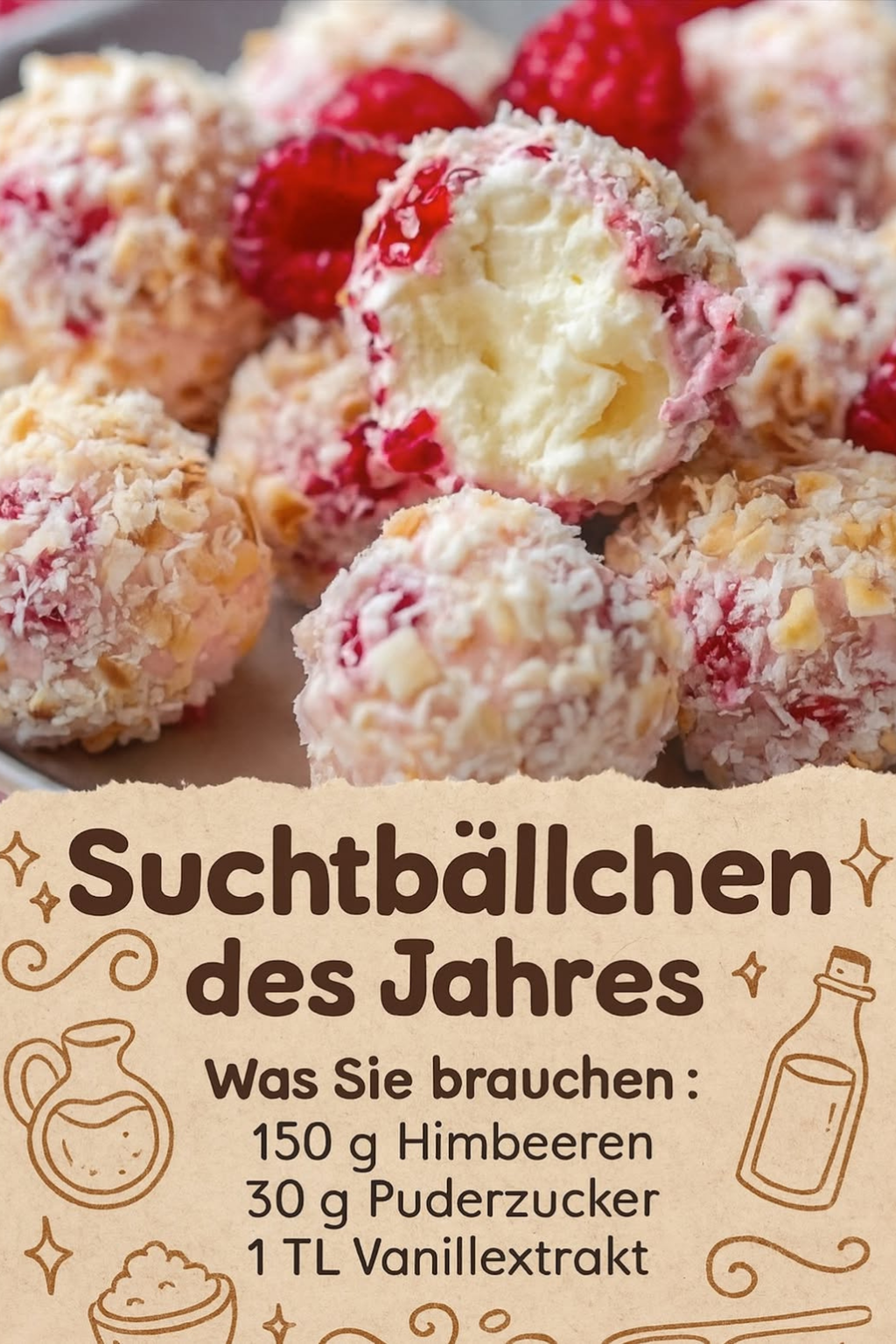 Suchtbällchen des Jahres – Himbeer-Frischkäse Bällchen Rezept