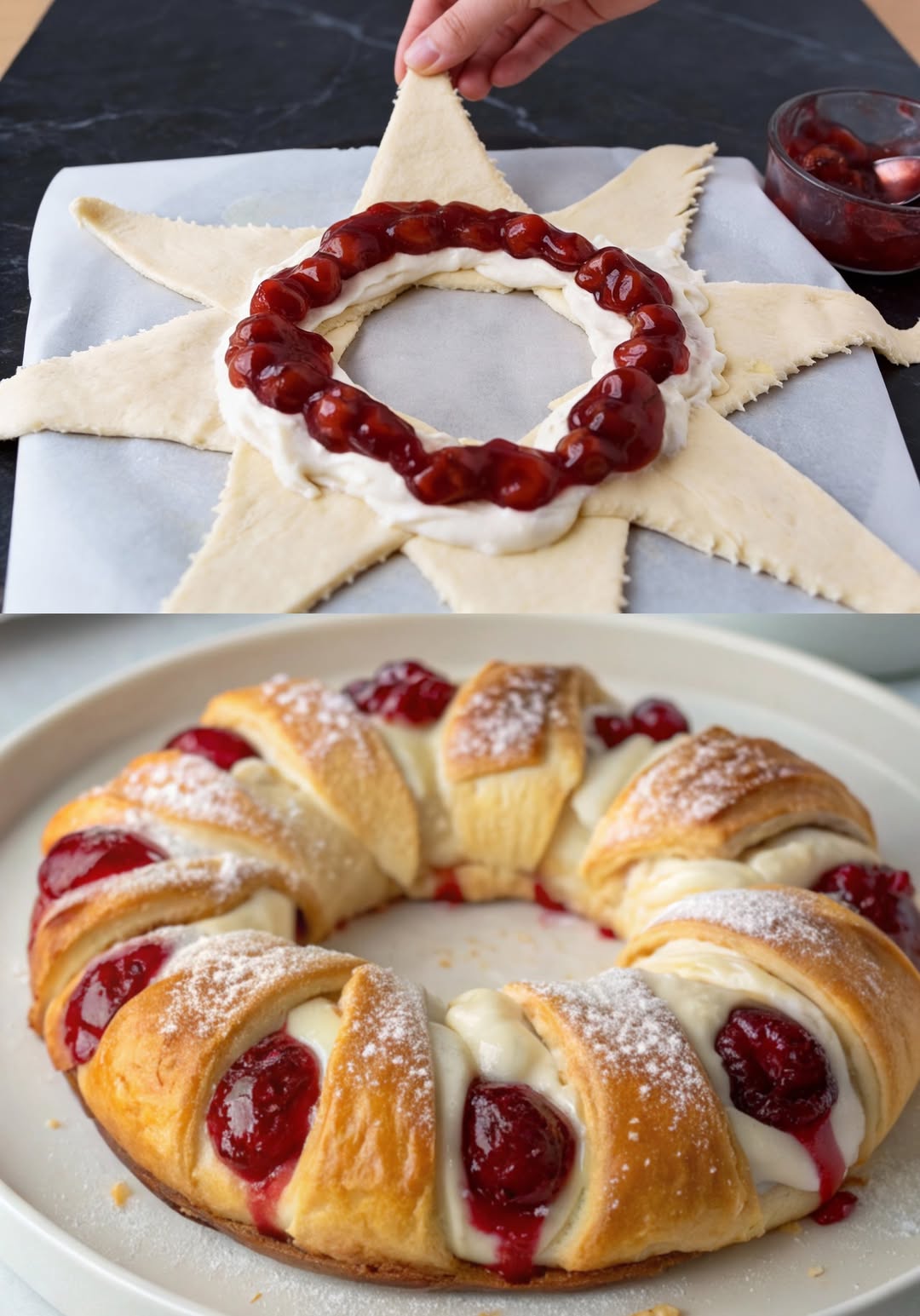 Kirsch-Frischkäse-Kranz – Der Star jeder Kaffeerunde