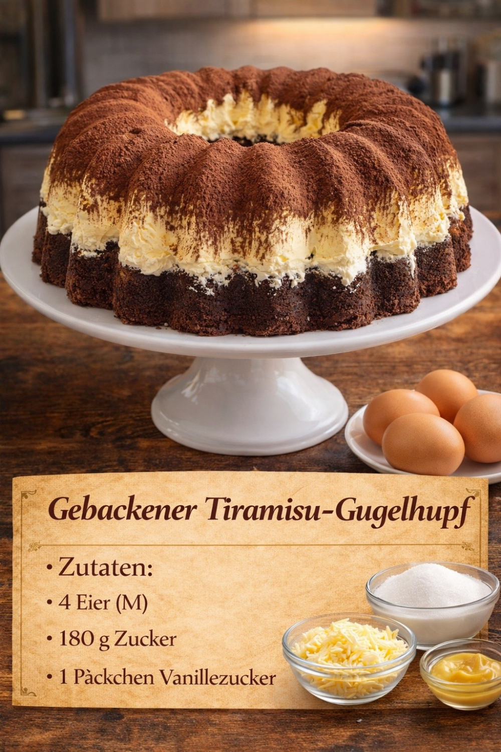 Gebackener Tiramisu-Gugelhupf – unglaublich saftig & voller Kaffee-Aroma ☕🍰