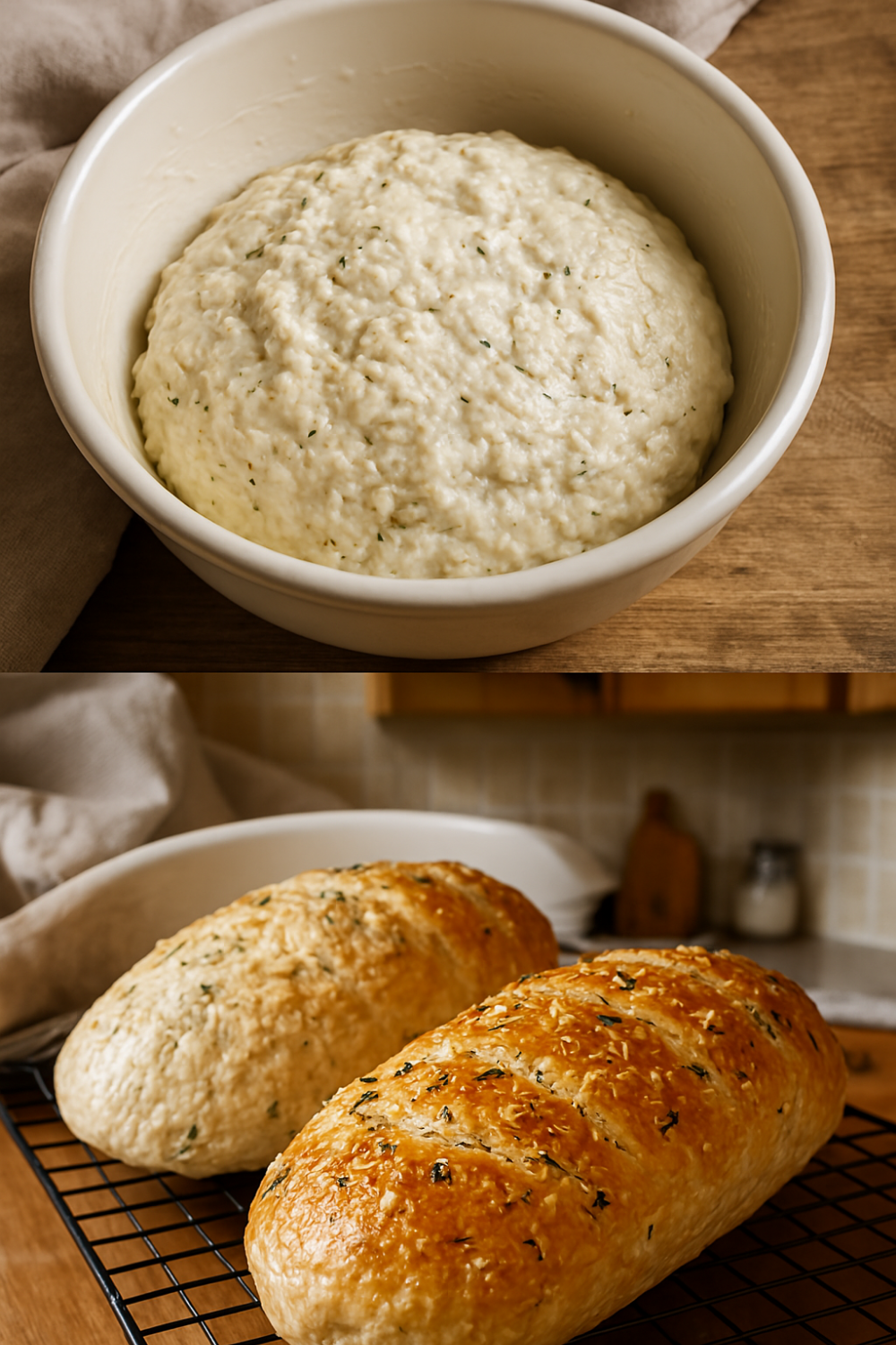 Unser altes Familienrezept – Knoblauchbrot ohne Kneten 🧄🍞