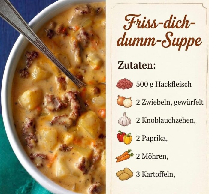 Hackfleisch-Suppe – herzhaft, würzig und sättigend