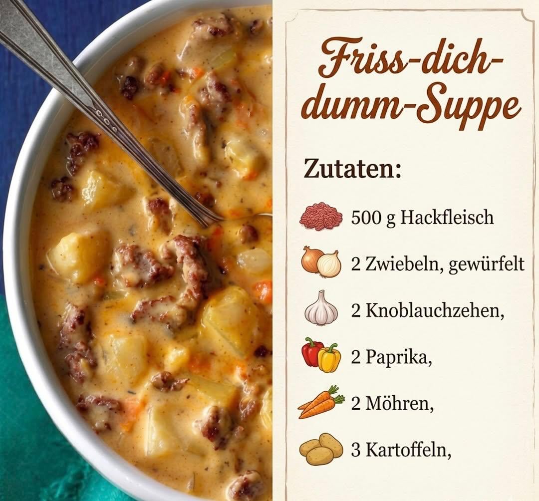 Hackfleisch-Suppe – herzhaft, würzig und sättigend